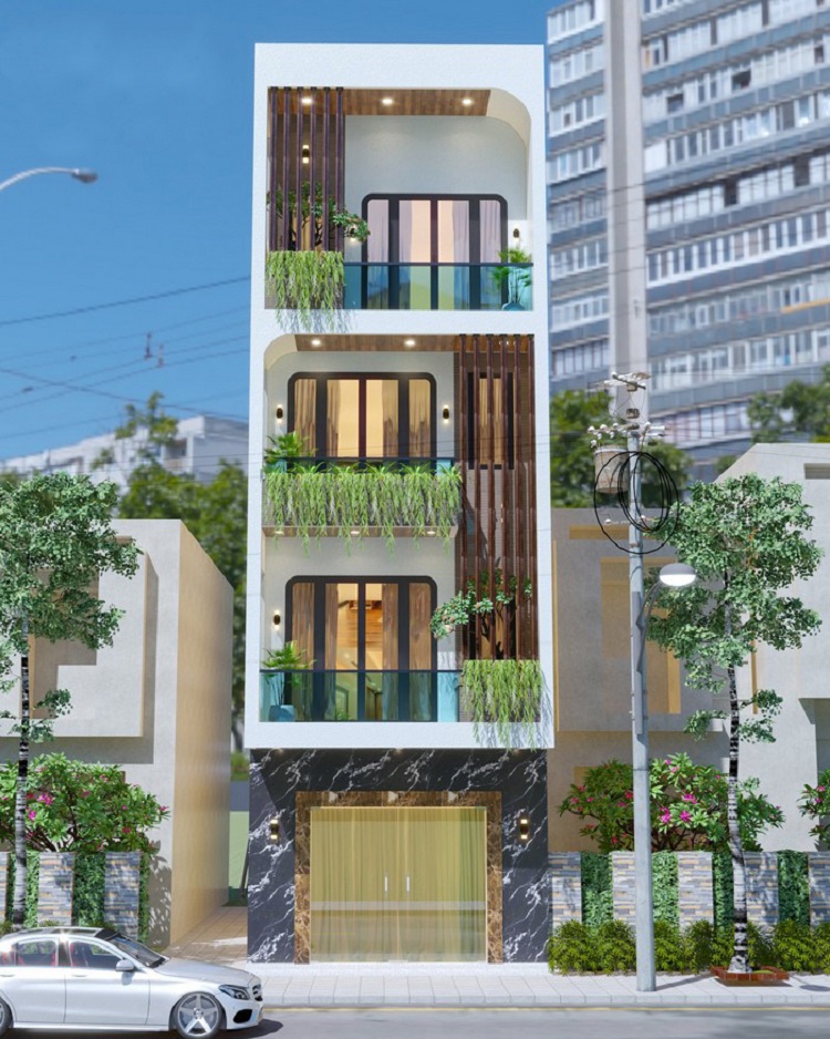 Khám phá mẫu thiết kế thi công nhà phố đẹp 4 tầng 4x16m đẹp hiện đại